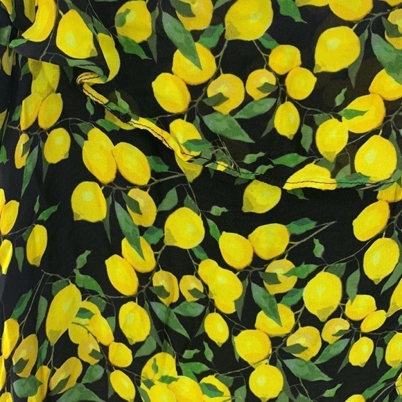 PARKER SLEEVELESS RUFFLE SPAGHETTI STRAPS WITH LEMONS - Picture 5 of 6